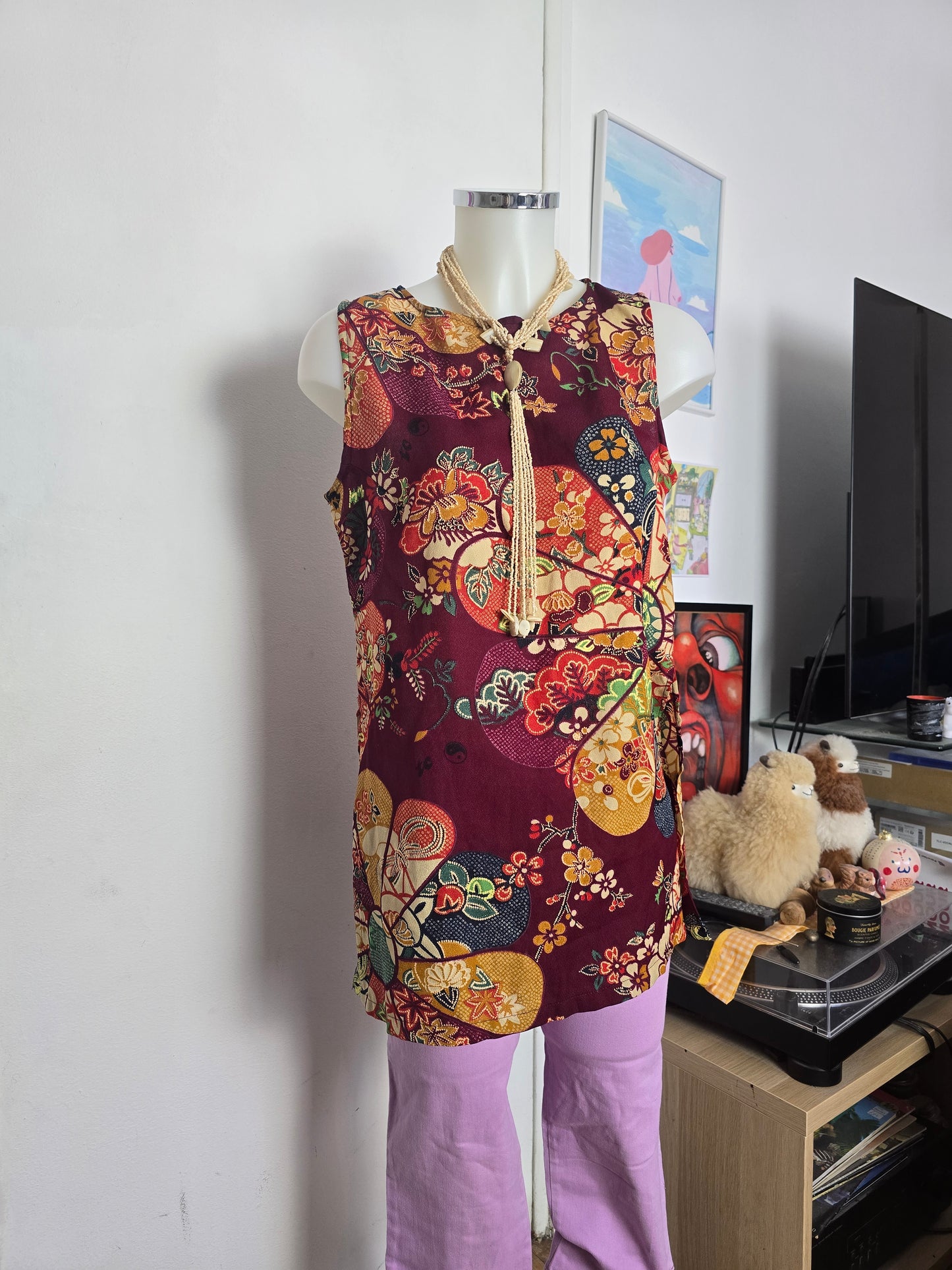 90s vintage bohemian archive Town & country top