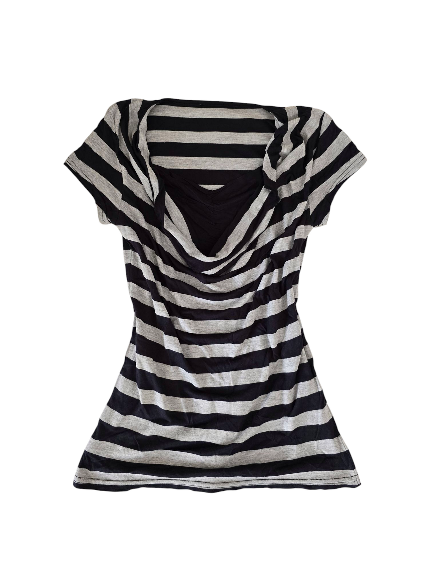 Y2k vintage softgrunge striped draped top