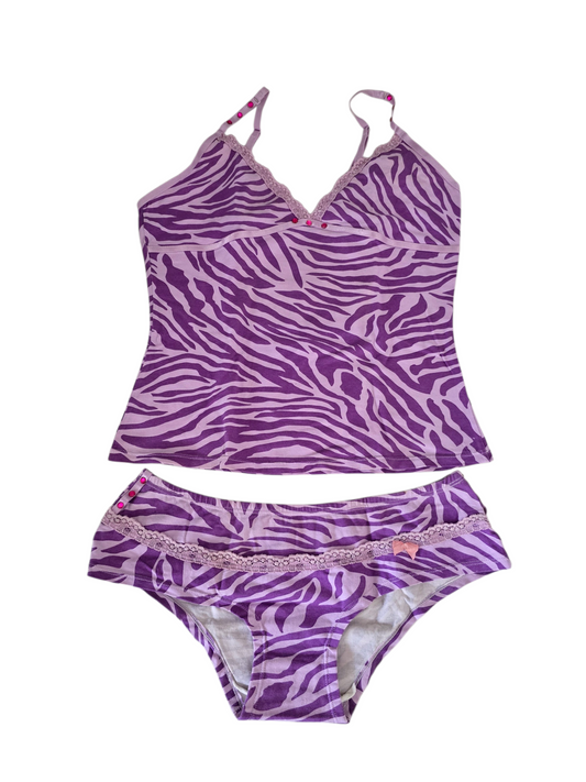 2000s vintage leopard purple scene set