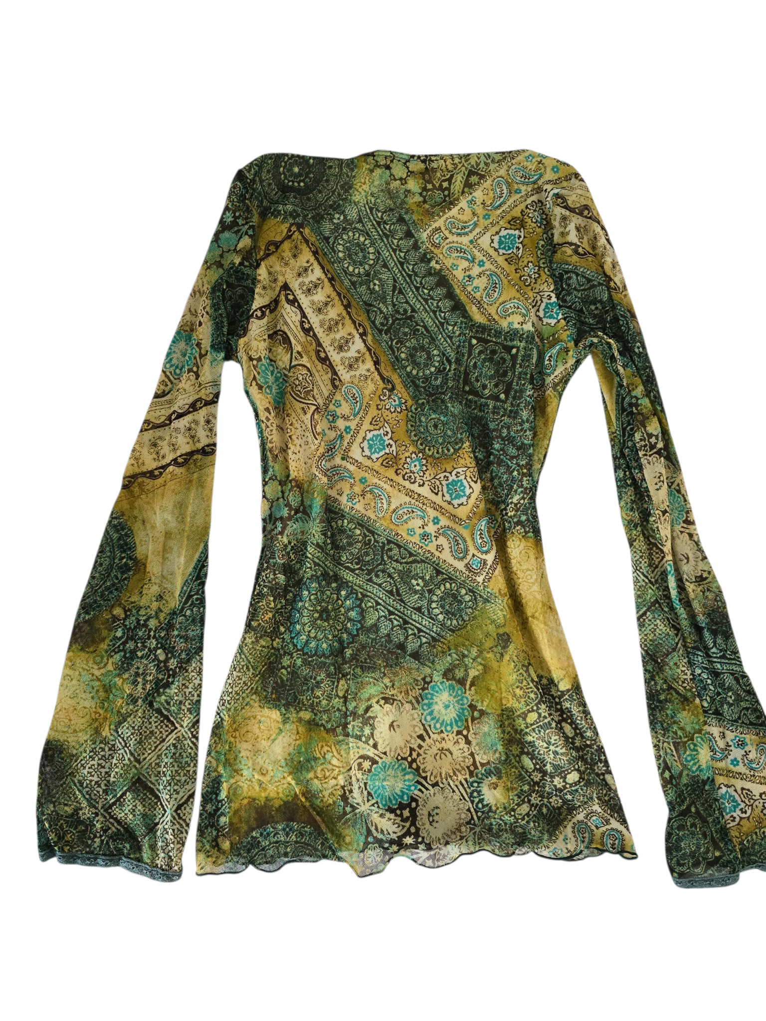 2000s vintage fairy boho green top - zimfriperie