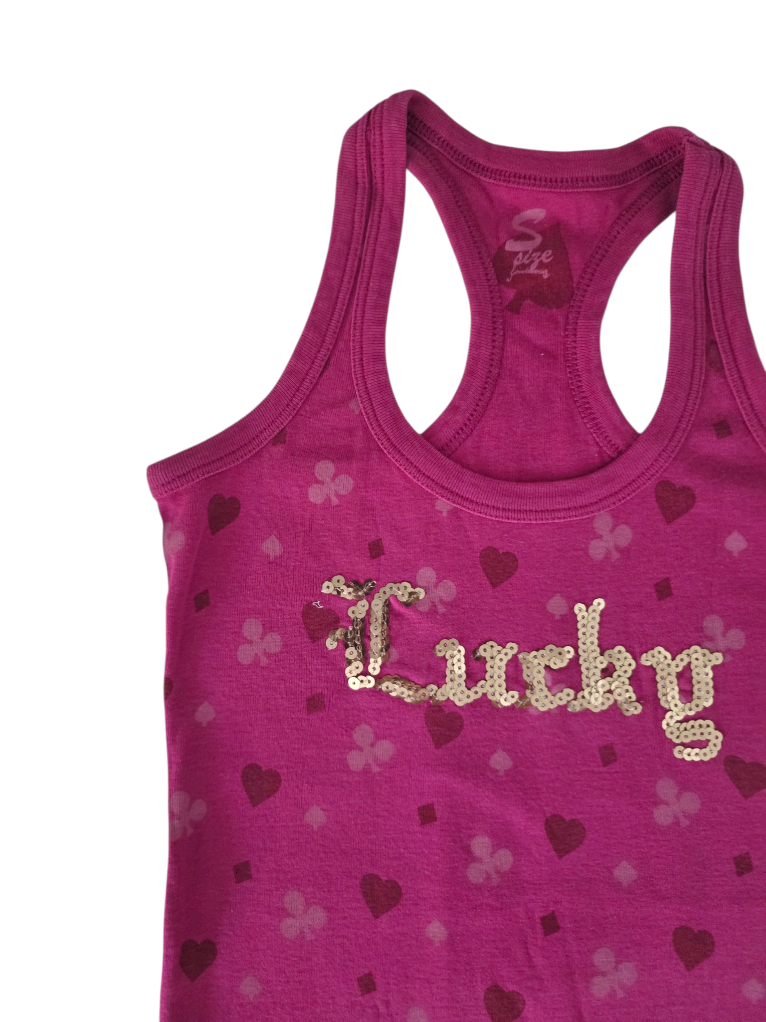 2000s vintage scene pink printed top - zimfriperie