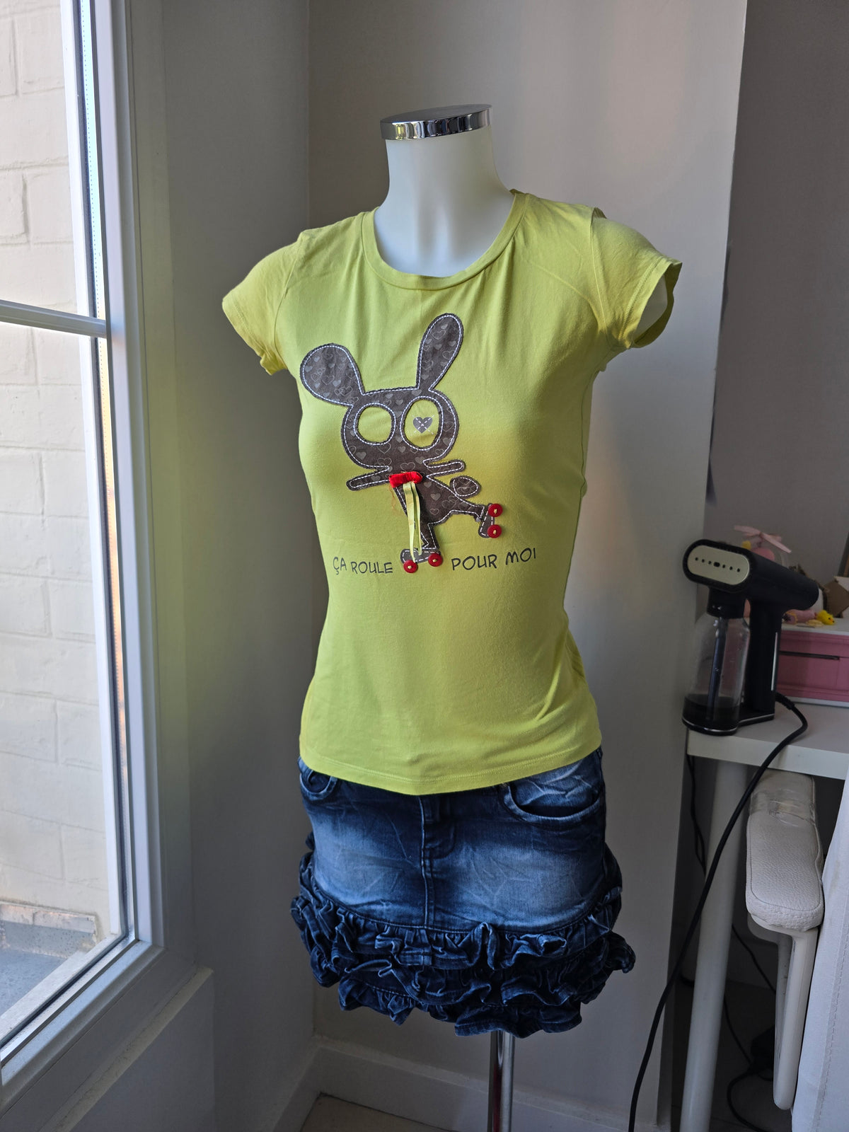 2000s vintage whimsy twee green top