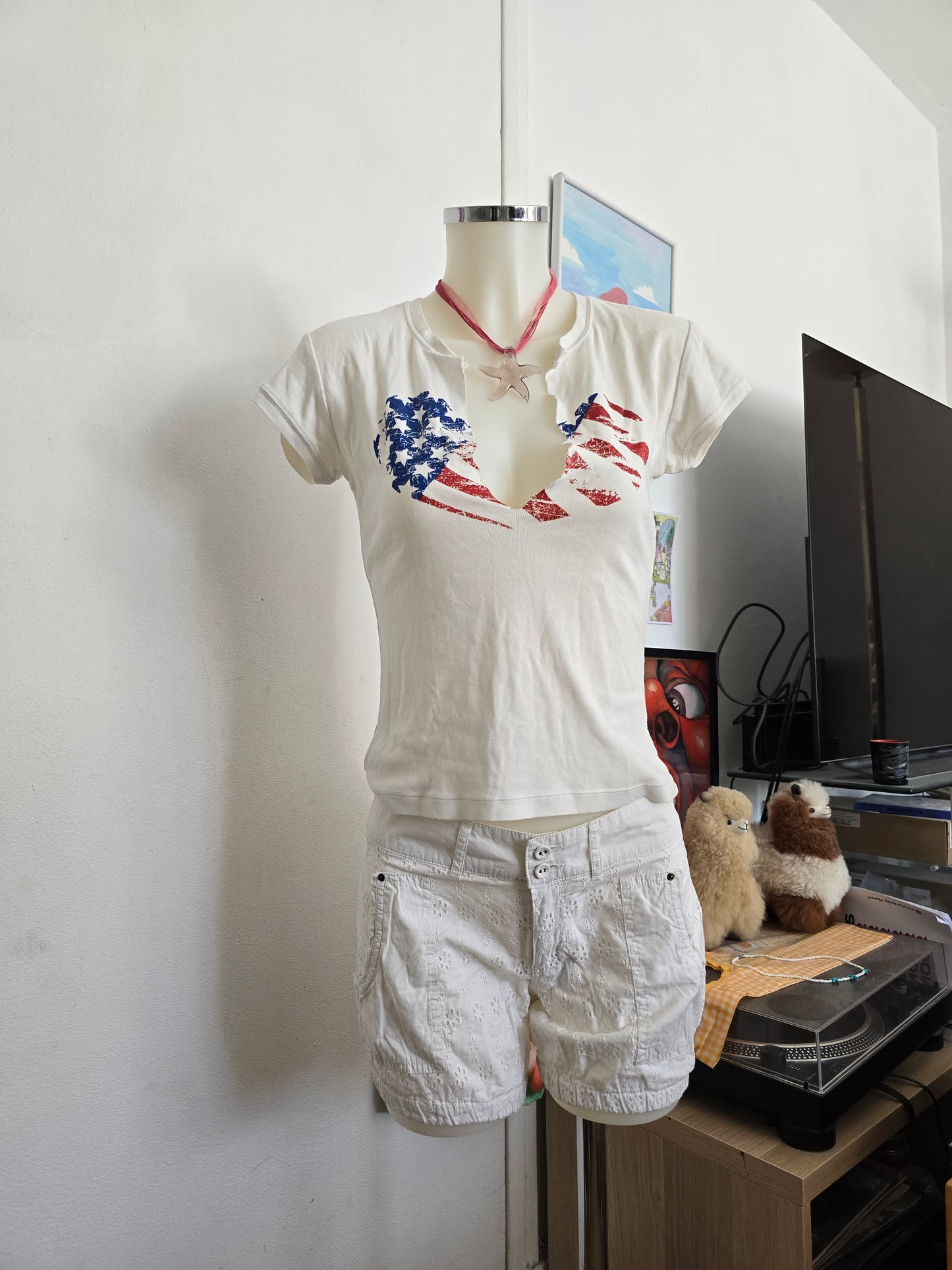 00s indiesleaze printed destroy top