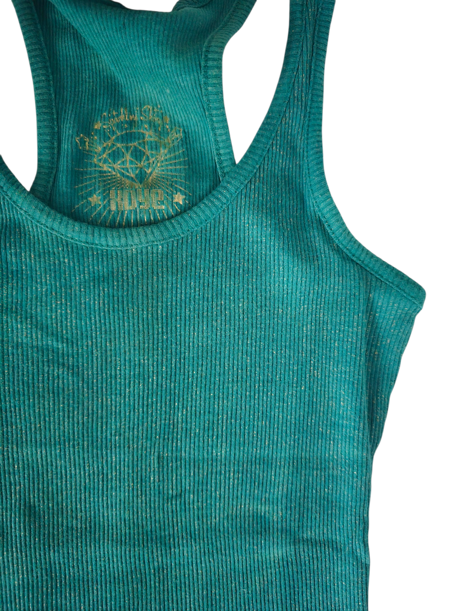 2010s vintage ribbed fitted shinny top - zimfriperie