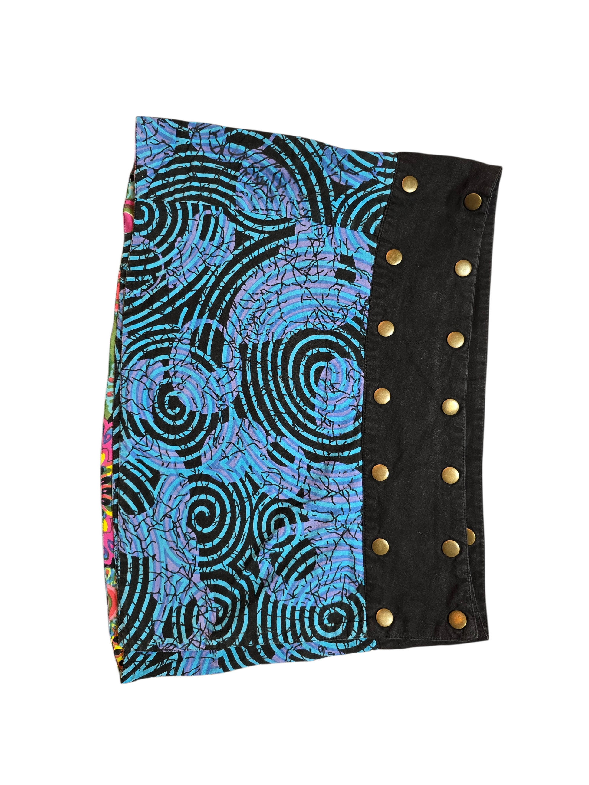 00s vintage reversible studded printed skirt - zimfriperie