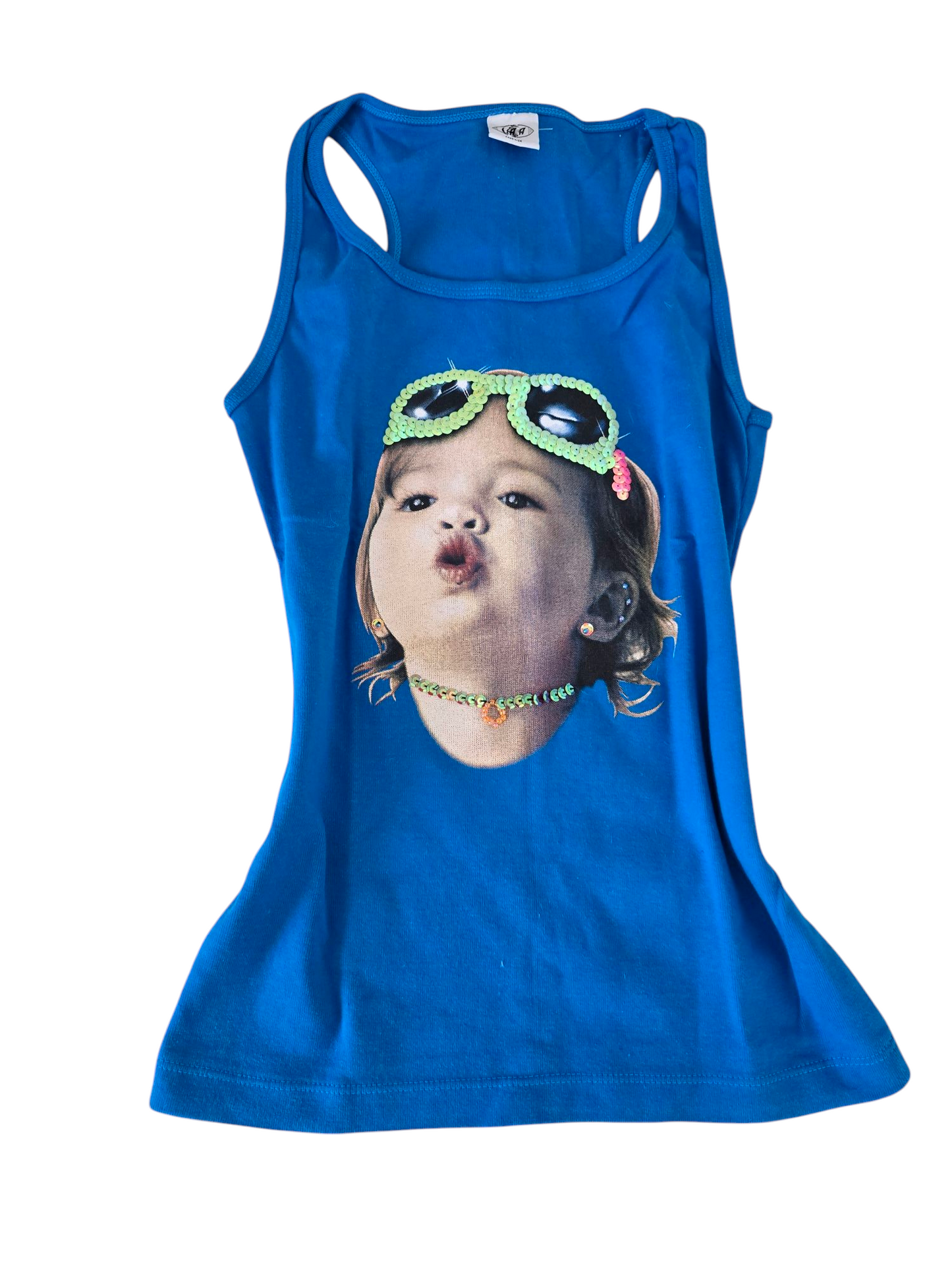 Y2k vintage baby sequin top