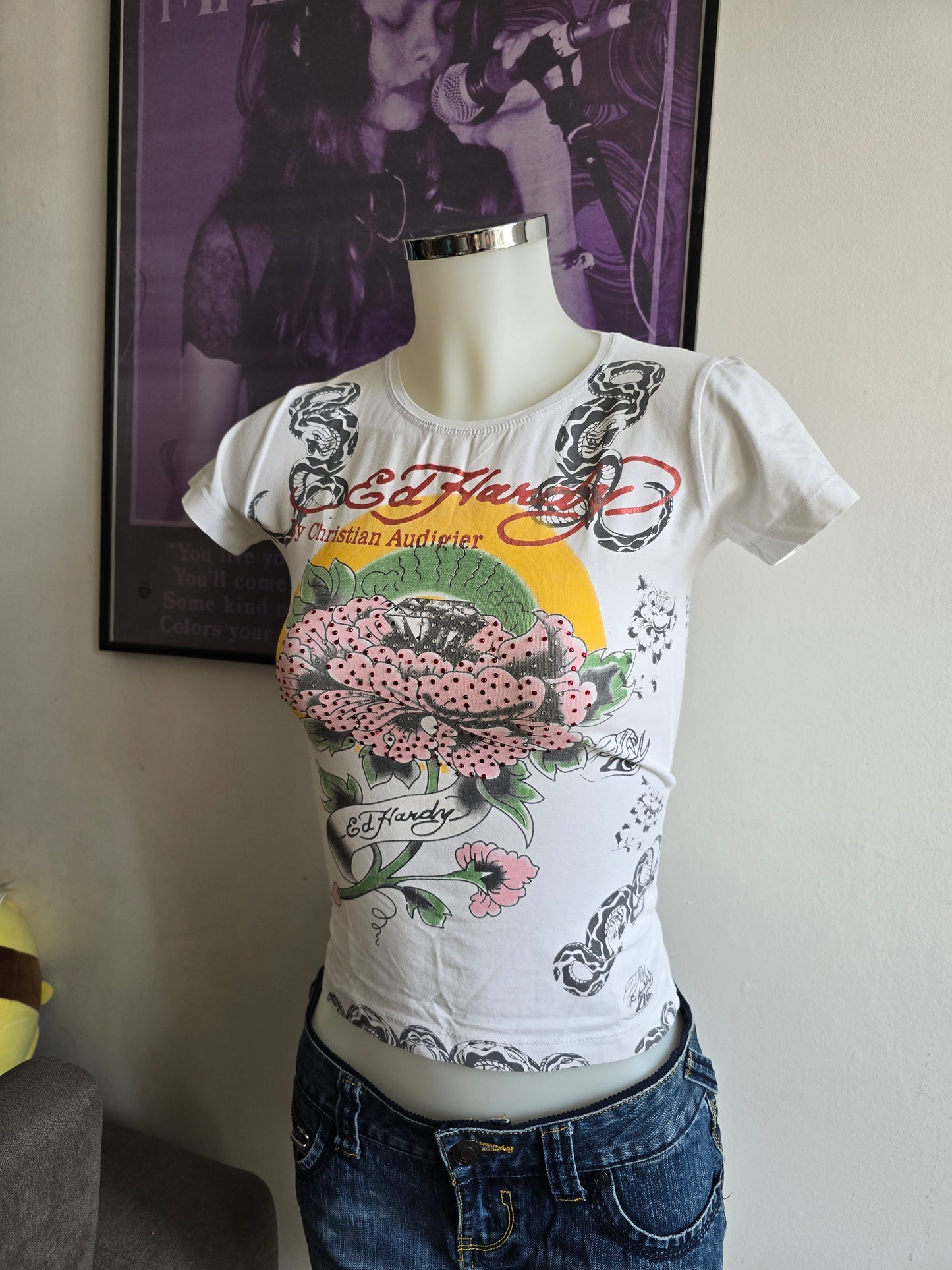 2000s vintage Ed Hardy tshirt