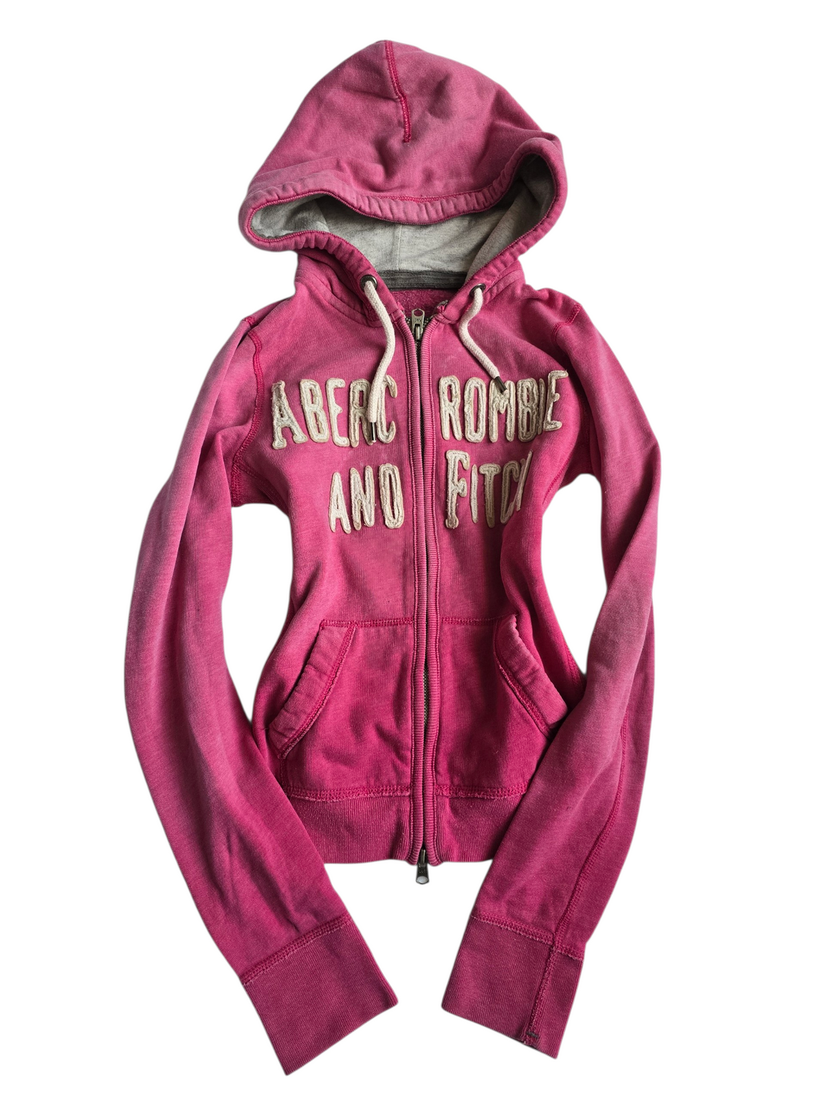 2000s Abercrombie & Fitch vintage pink surf zip sweater