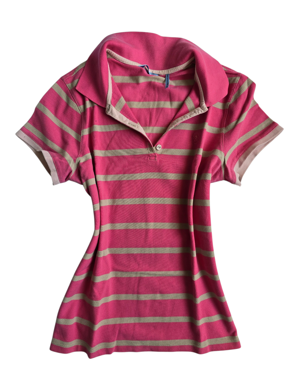 2000s vintage swag striped pink shirt