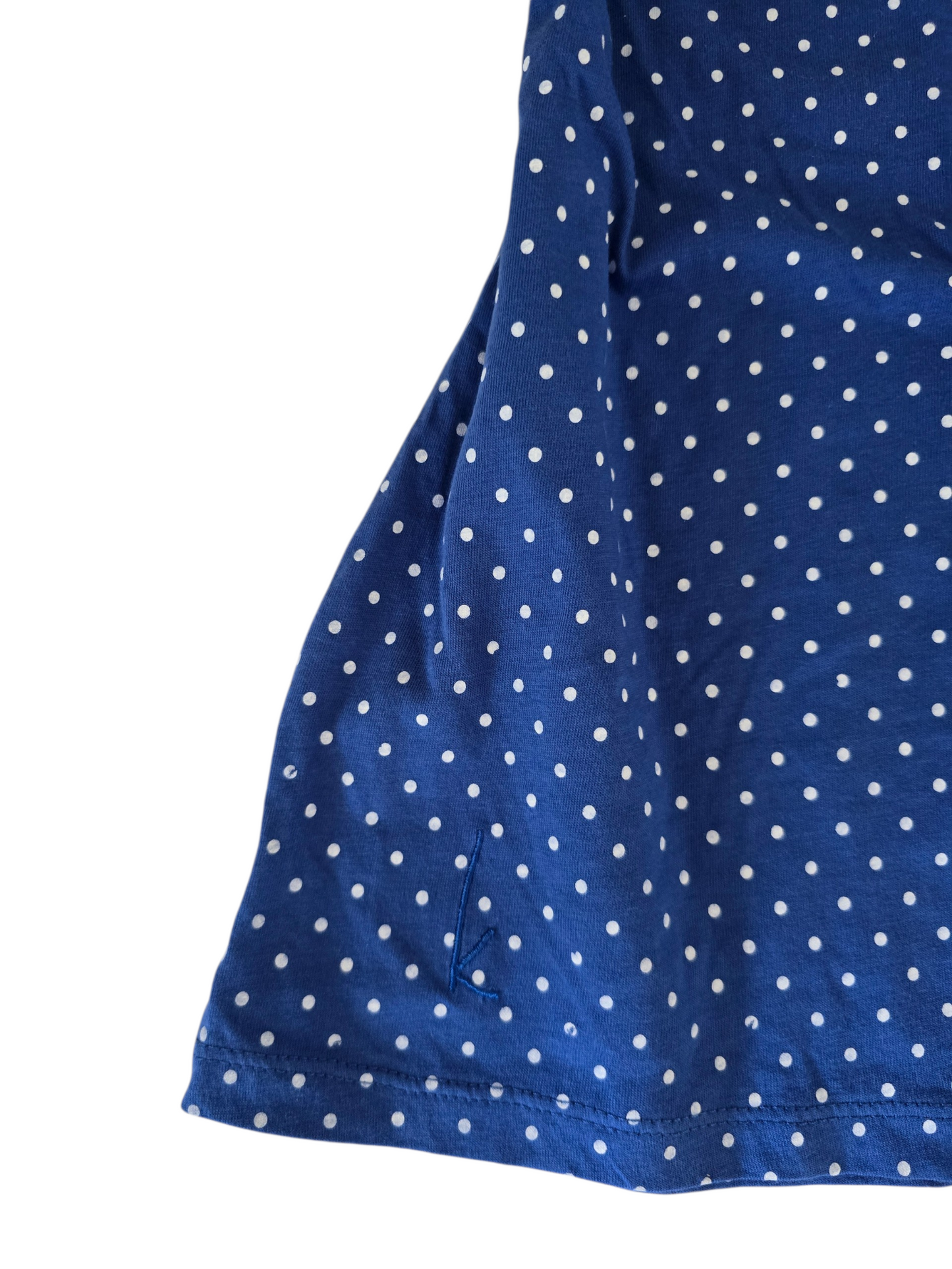 2000s vintage twee blue polka dots asymetric top