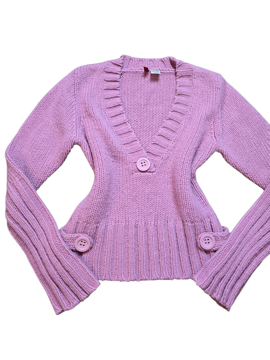 00s vintage coquette button sweater - zimfriperie