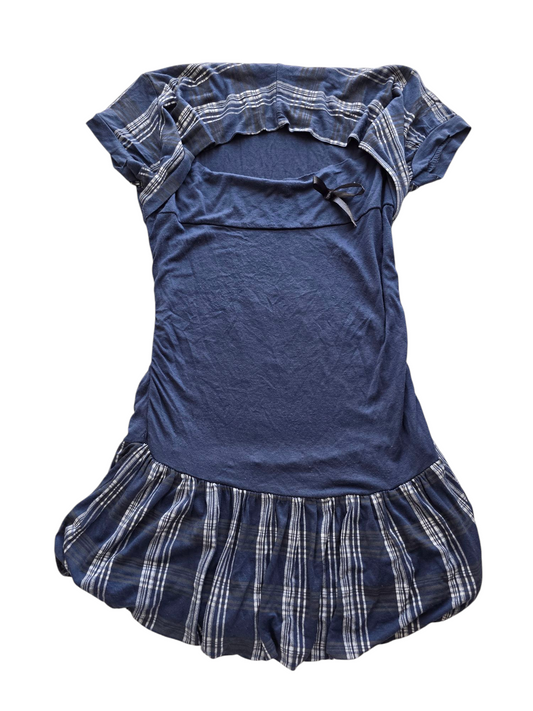 Y2k vintage coquettish plaid bloomer dress