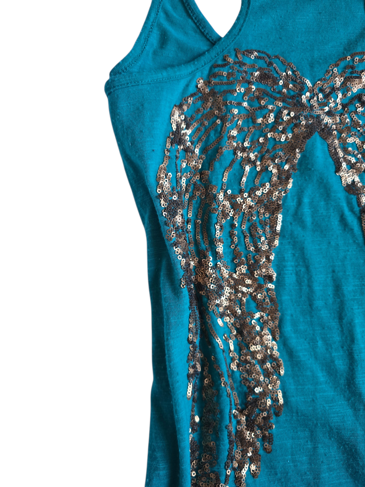 2010s vintage indie sleaze wings slouchy top