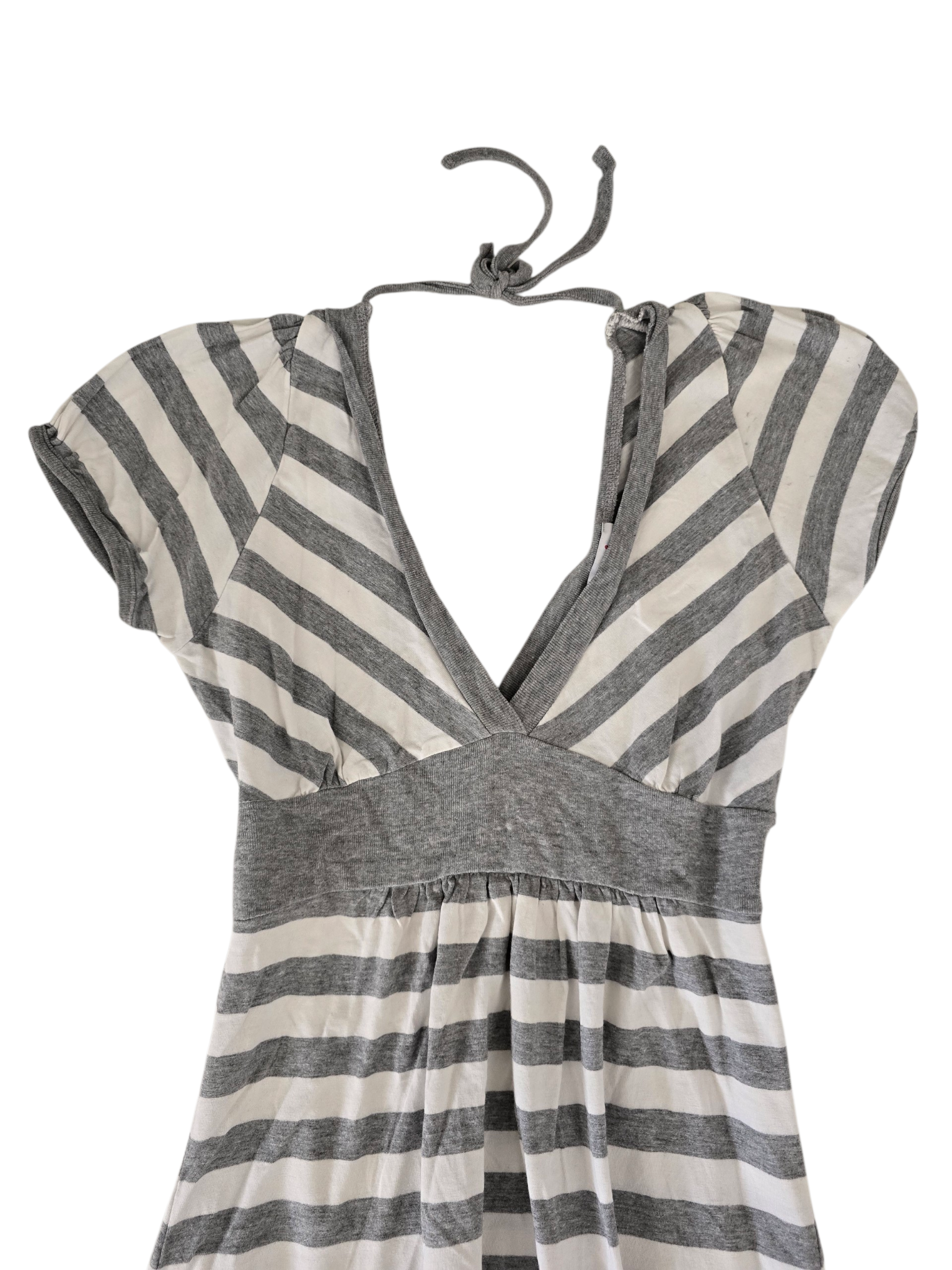 00s vintage indie sleaze striped grey top - zimfriperie