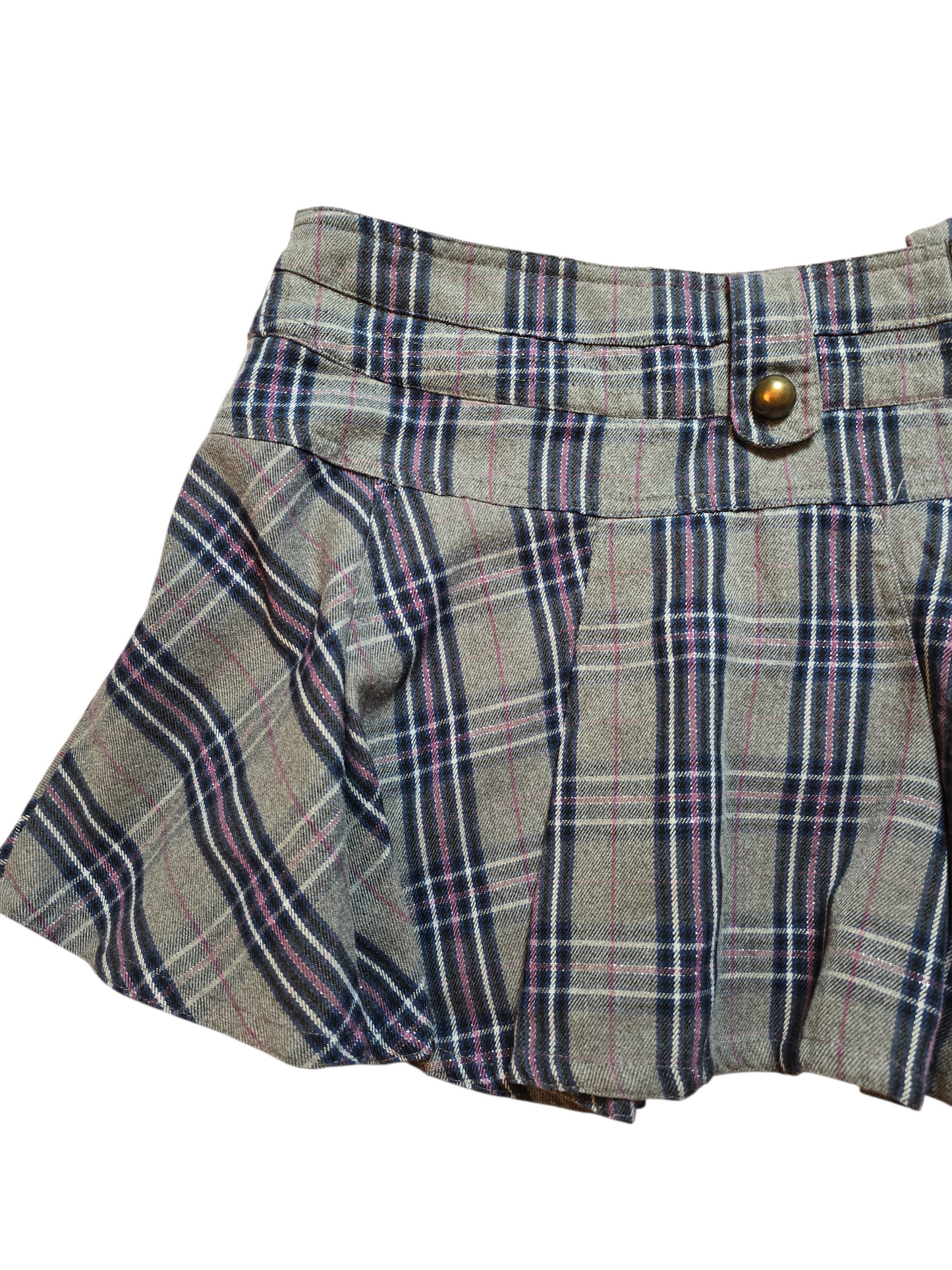 00s vintage softgrunge plaid pleated mini skirt - zimfriperie