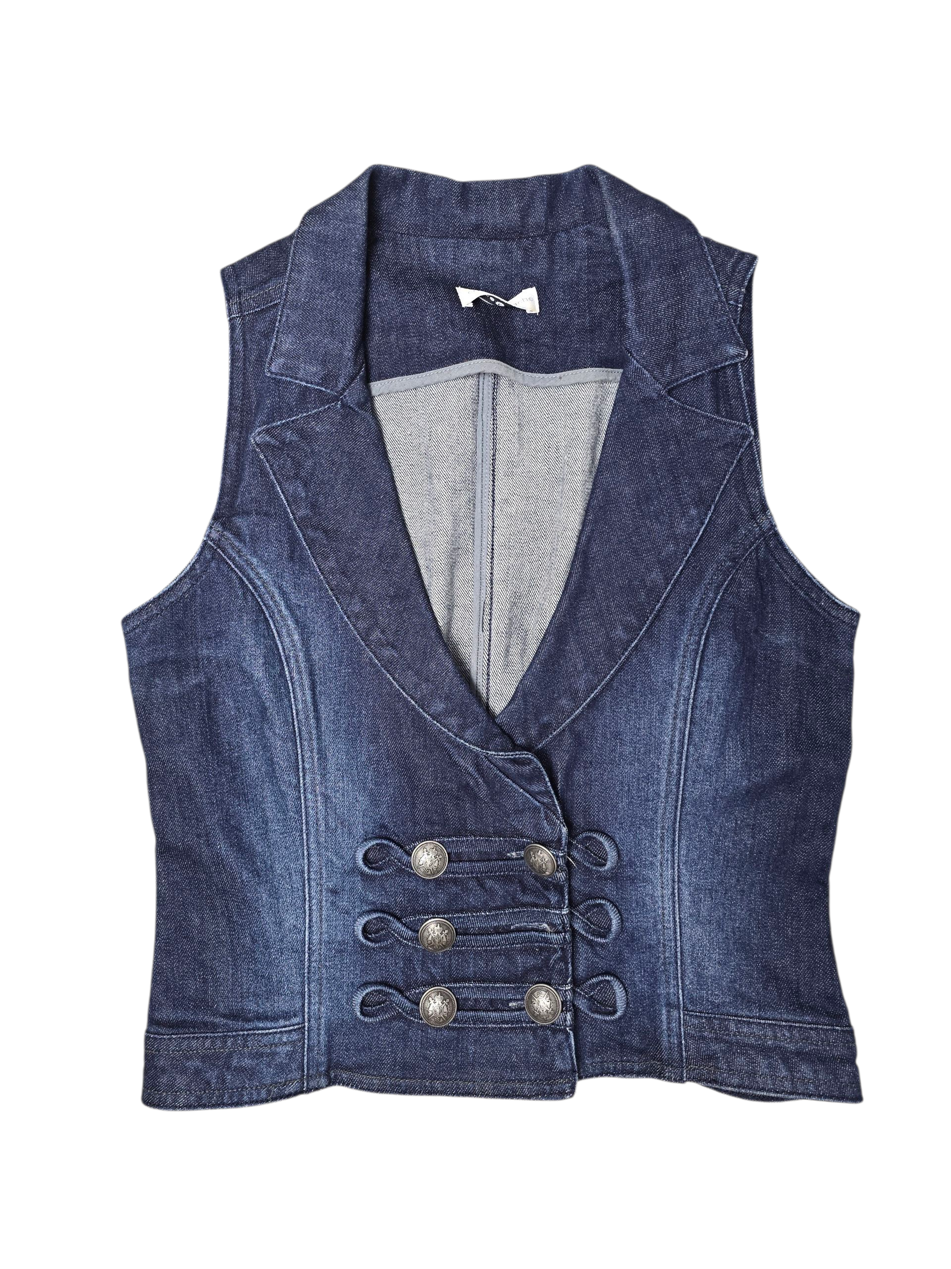 Top vintage denim officier office indiesleaze indie sleaze 00s 2000s