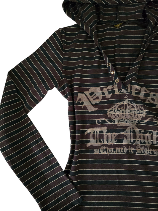 Y2k vintage striped softgrunge sweater