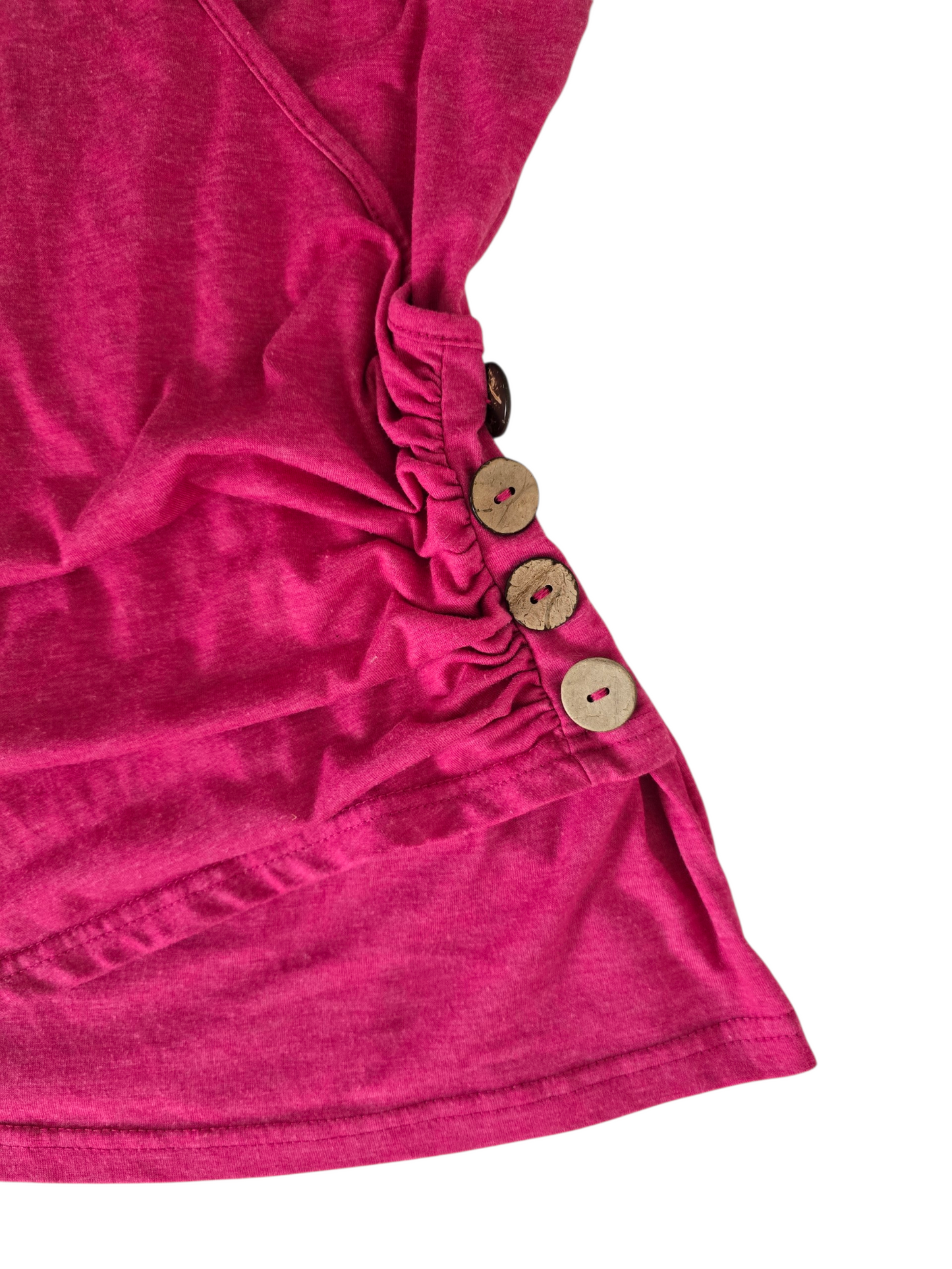 2000s vintage pink asymetric wrap top
