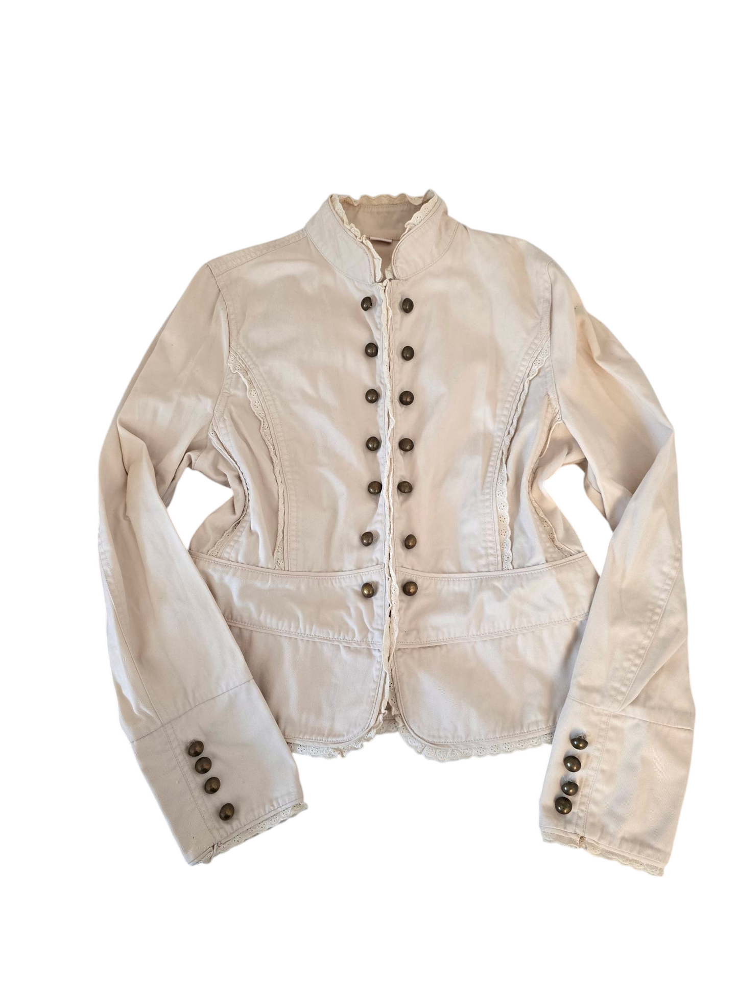 Y2k vintage indiesleaze lace officer jacket