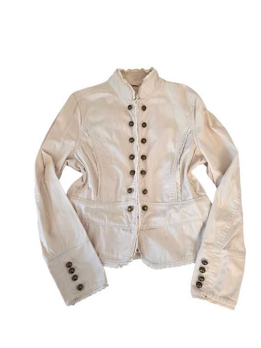 Y2k vintage indiesleaze lace officer jacket