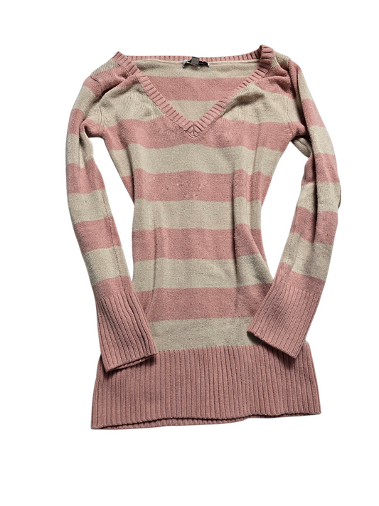 00s vintage striped v-neck knit sweater