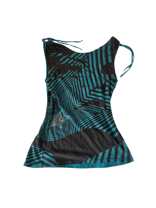 Y2k vintage indie sleaze striped top