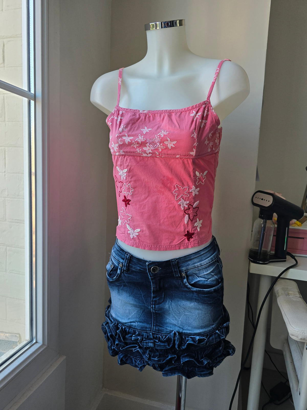 2000s vintage fairy babydoll pink top