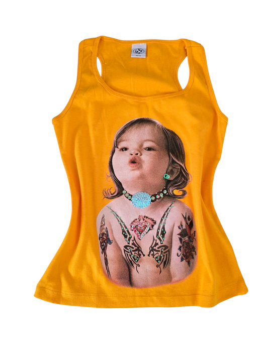 Y2k vintage baby sequin top