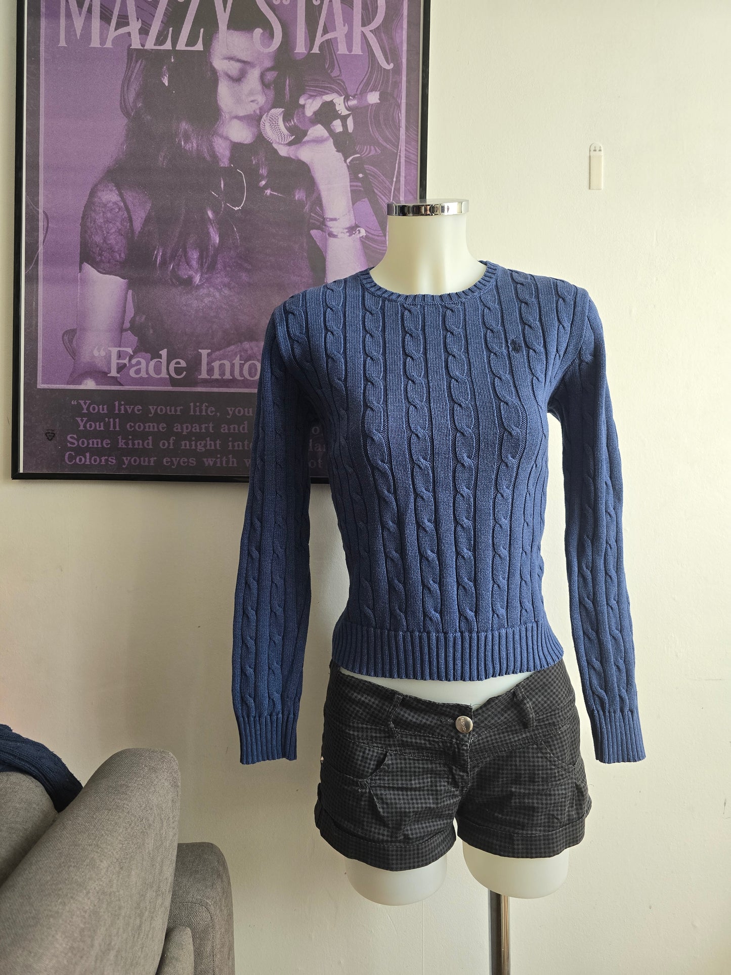00s vintage flirty preppy ribbed Ralph Lauren sweater
