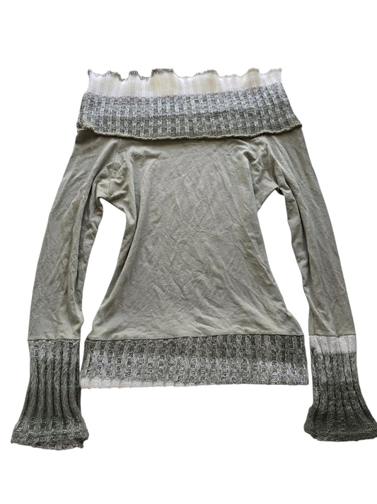 Y2k vintage fairy off shoulder sweater