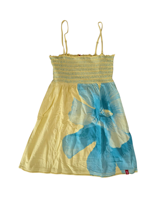 Y2k vintage beachwear hibiscus top