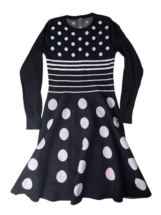 00s vintage flirty polka dots dress