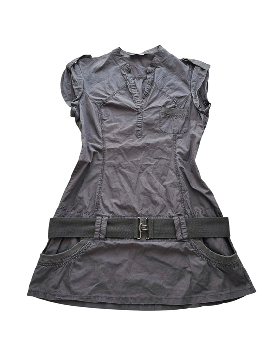 90s vintage cargo downtown shirt dress