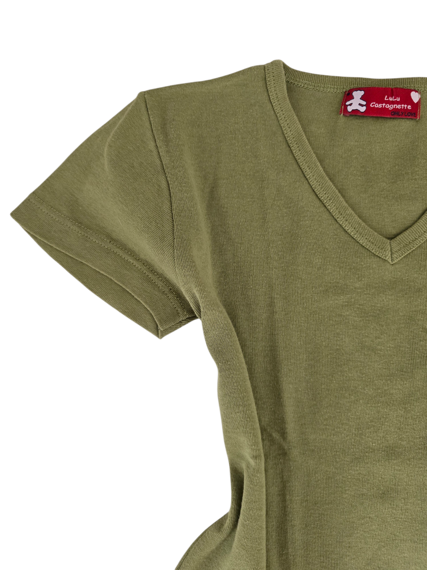 2000s vintage green coquette tshirt