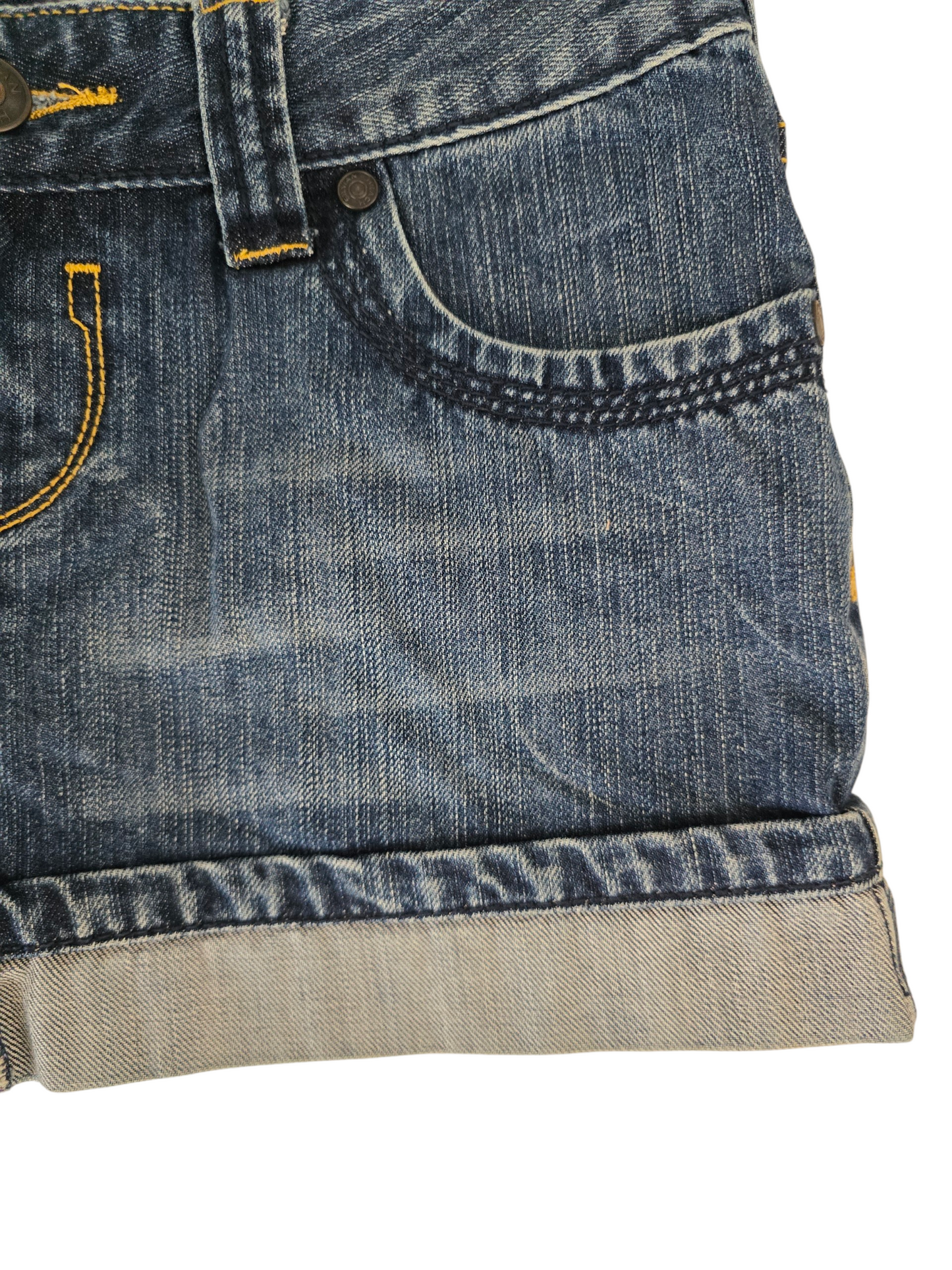 2000s vintage low rise denim mini skirt