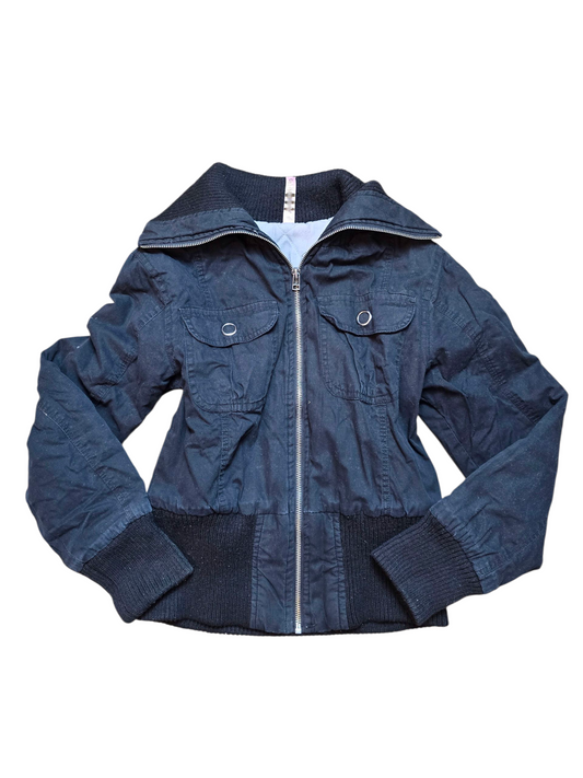 00s vintage coquette zip up softgrunge cotton coat