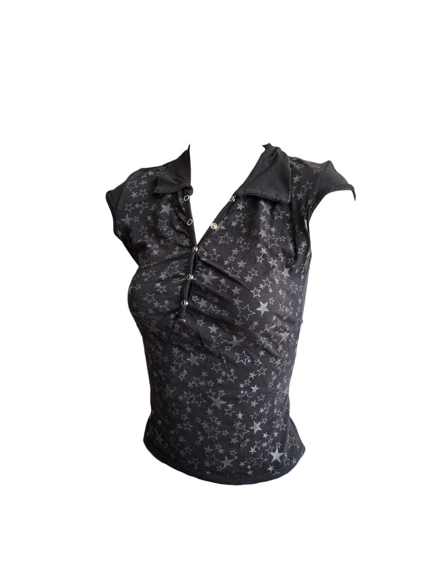 2000s vintage scene emo stars button up top - zimfriperie
