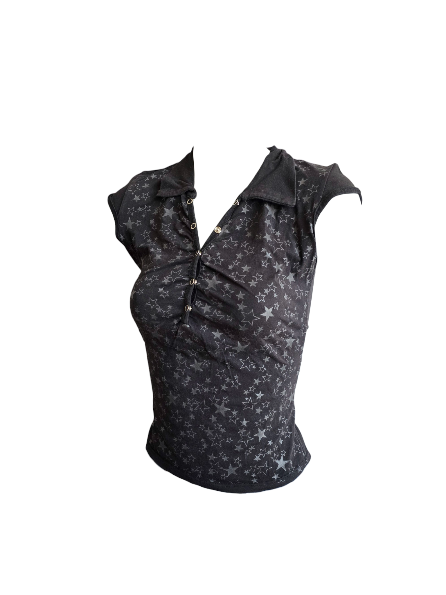 2000s vintage scene emo stars button up top - zimfriperie