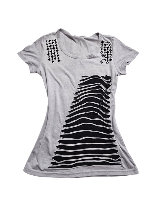 00s vintage distressed studded indie sleaze top