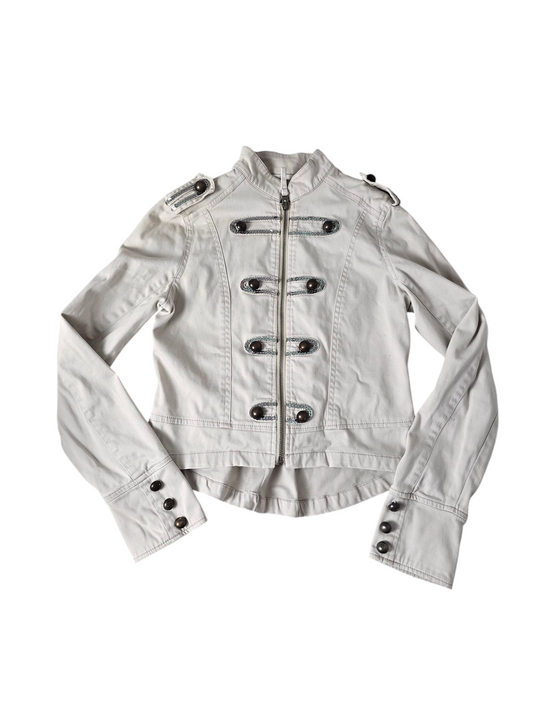 Y2k vintage indiesleaze officer sequin jacket