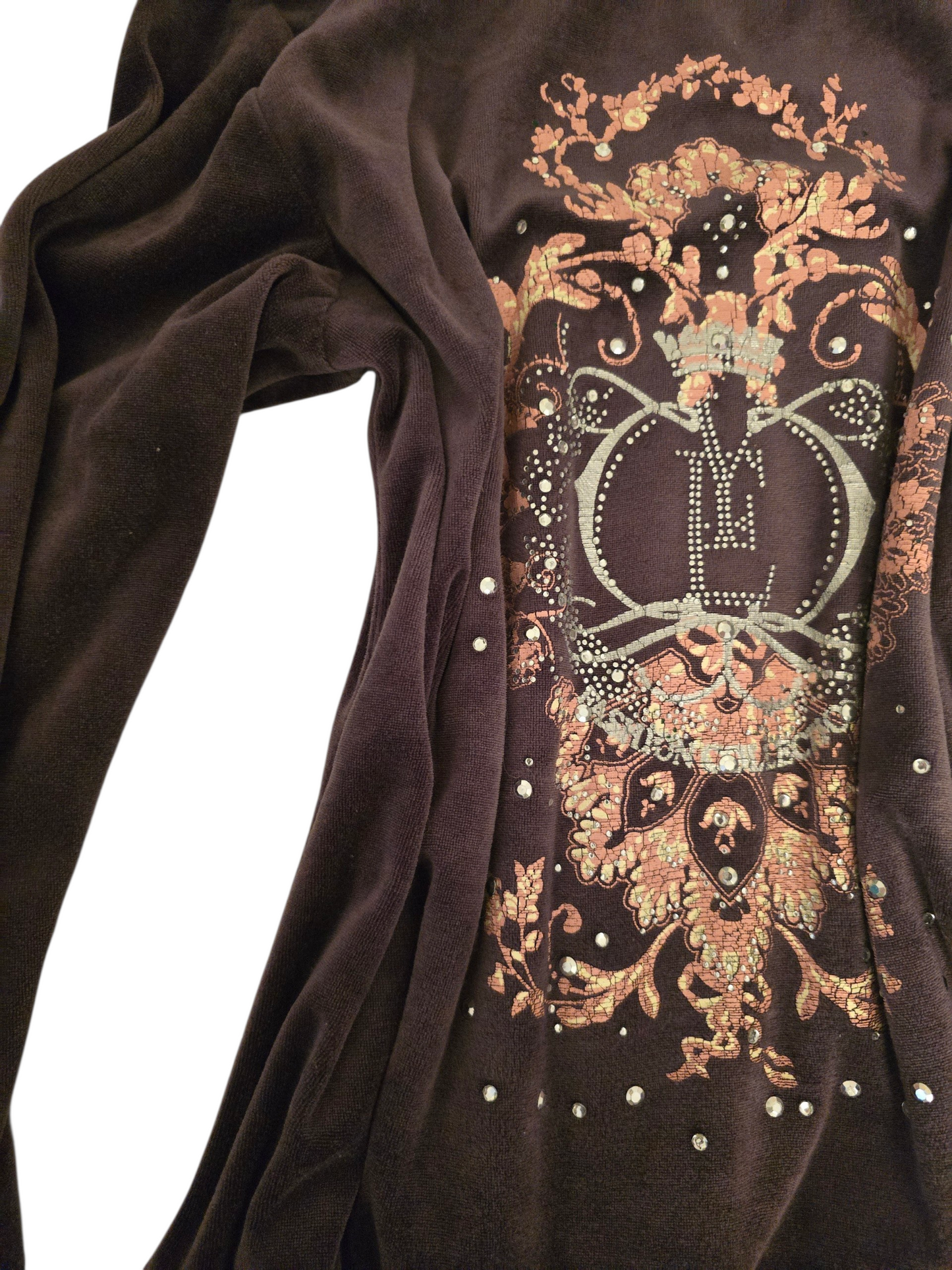 2000s vintage mcbling purple velvet sweater - zimfriperie