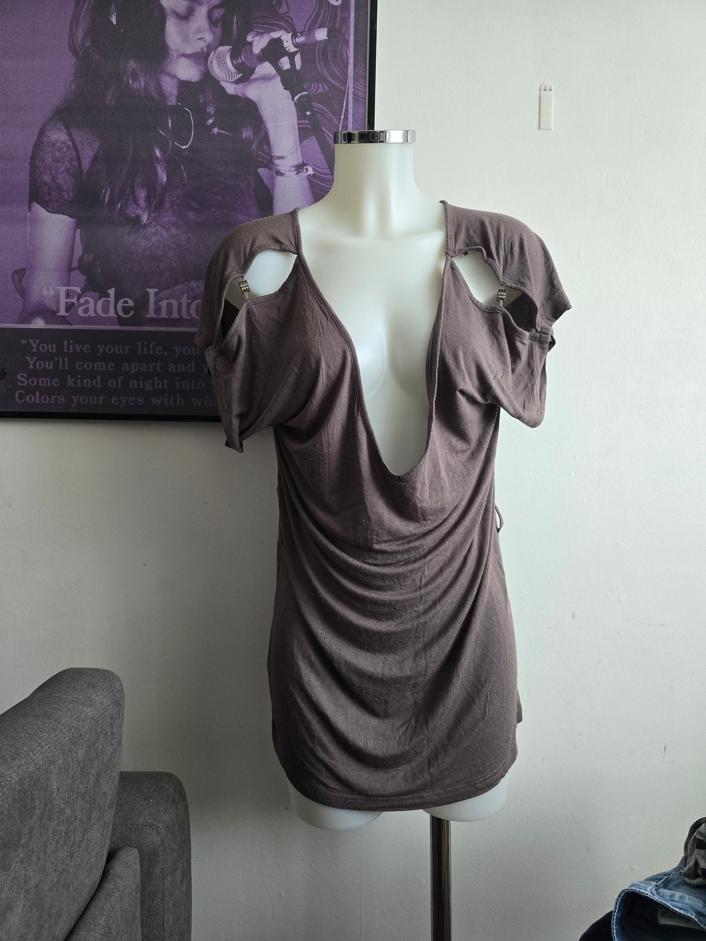 00s vintage indie sleaze slouchy dress