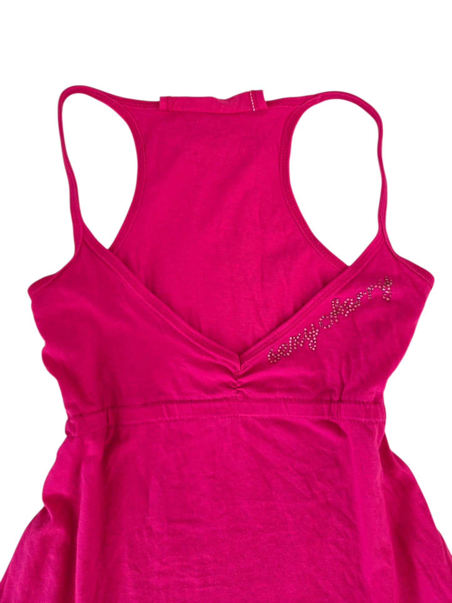 2000s vintage mcbling babydoll pink top