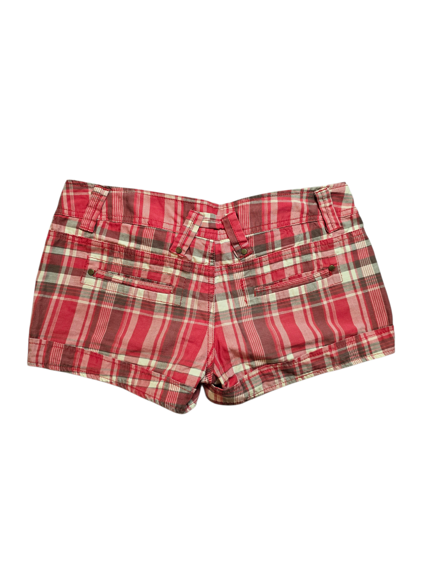 2008 vintage coquette low waist plaid short - zimfriperie