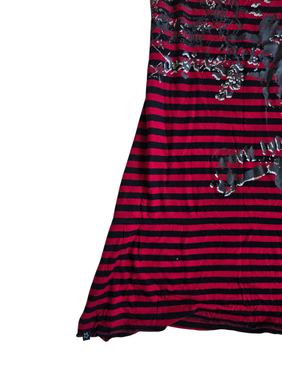 2000s vintage emo goth striped dress