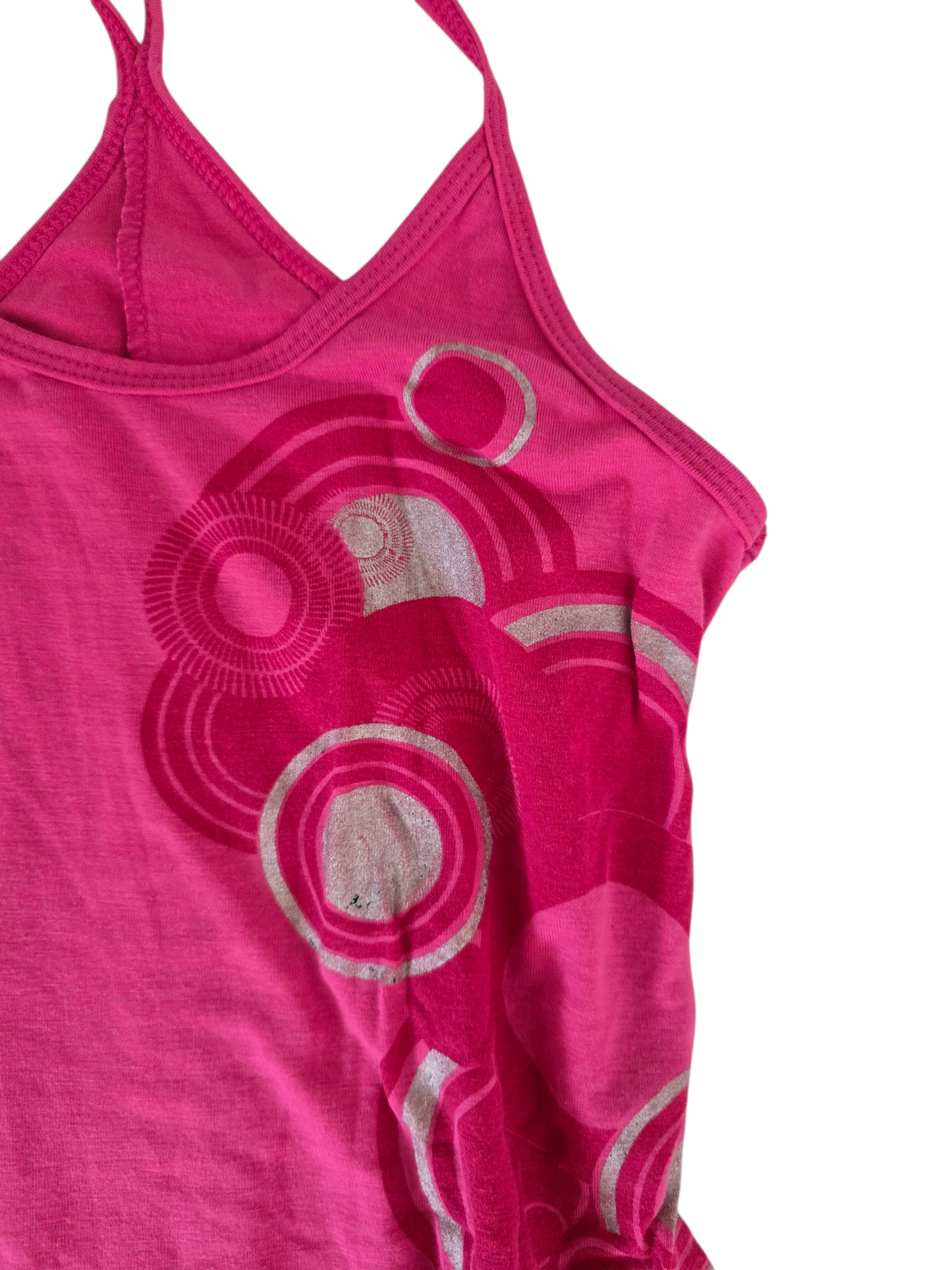 2000s vintage frutiger pink printed top
