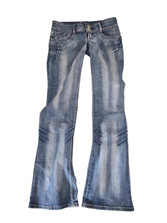 2000s vintage bootcut low waist denim pants