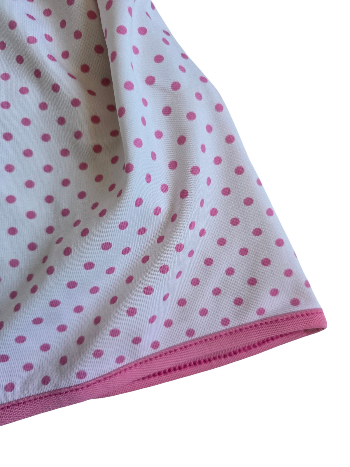 2000s vintage coquette polka dots pink top