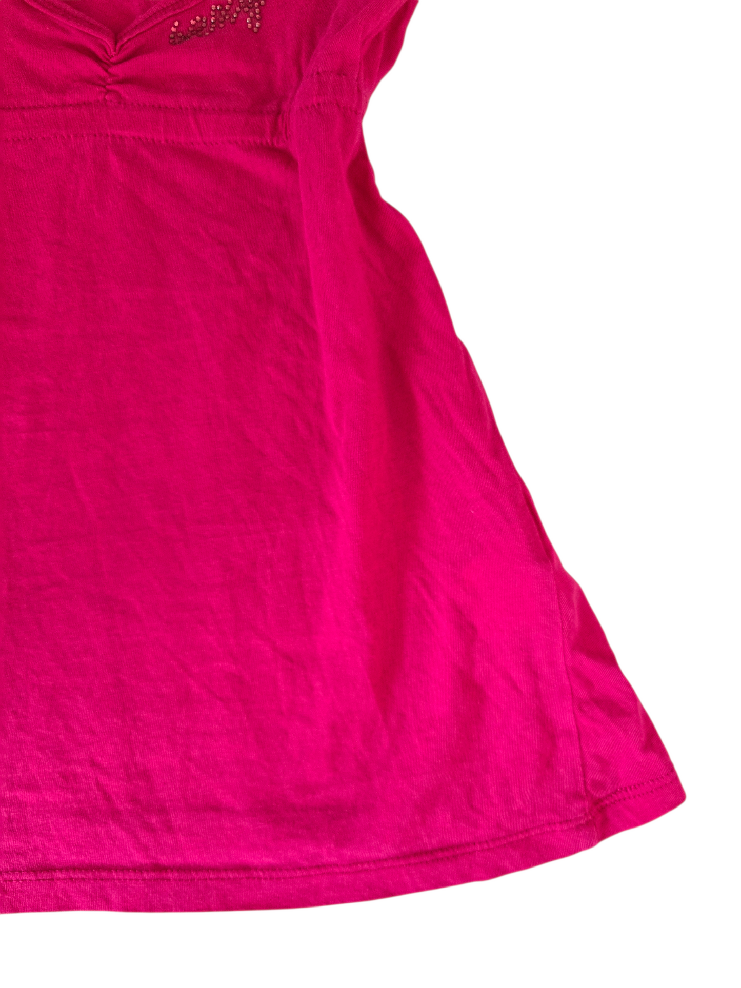 2000s vintage mcbling babydoll pink top