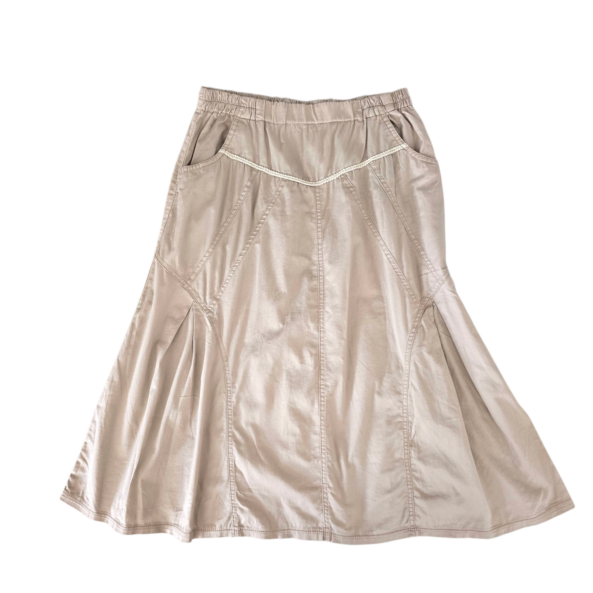 00s 2000s vintage mori kei neutral cottagecore skirt jupe 
